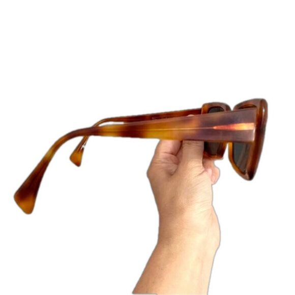 Vintage Brown Tortoise Rectangular Sunglasses - made in France 🇫🇷 - Picture 6 of 10